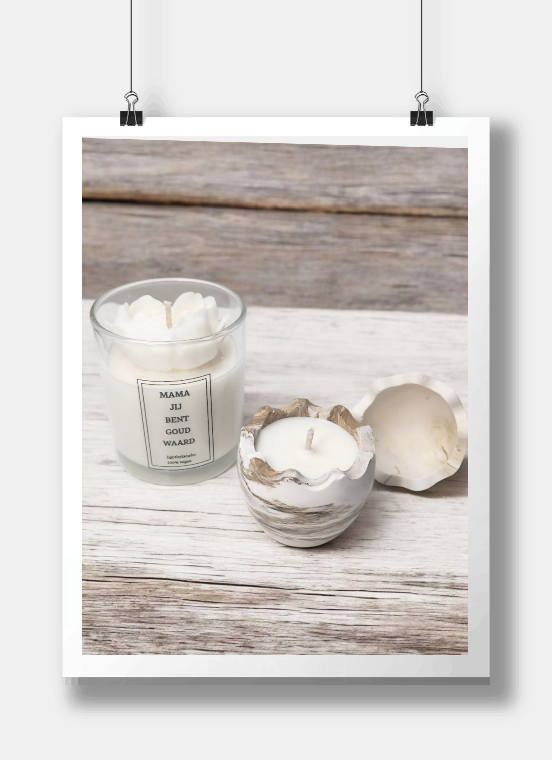 Giftset - Mama jij bent goud waard - Jesmonite ei