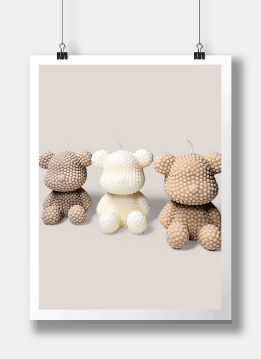 Giftset - Schattige 3 Beren - kaarsen