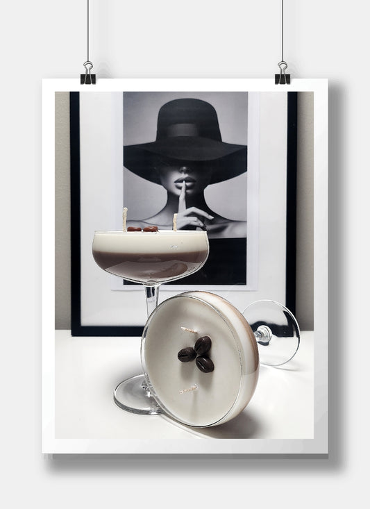 Giftset - Espresso Martini 2 stuks - geurkaars