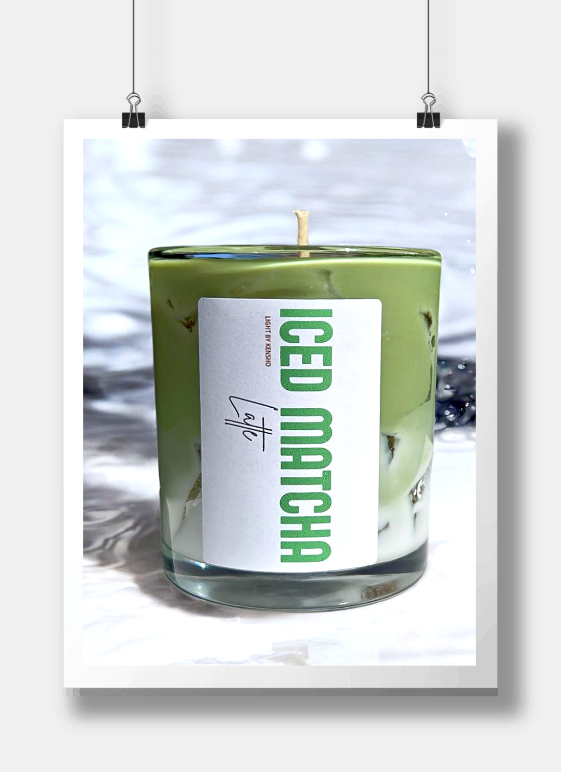 Iced latte - Iced Matcha Latte - Geurkaars