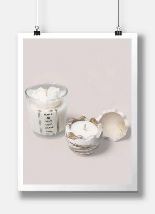 Giftset - Mama jij bent goud waard - Jesmonite ei